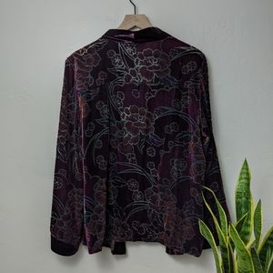 NWT French laundry velvet kimono
